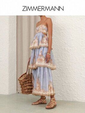 ZIMMERMANN Vitali Floral Linen Mini Skirt.